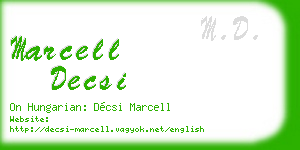 marcell decsi business card