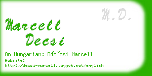 marcell decsi business card